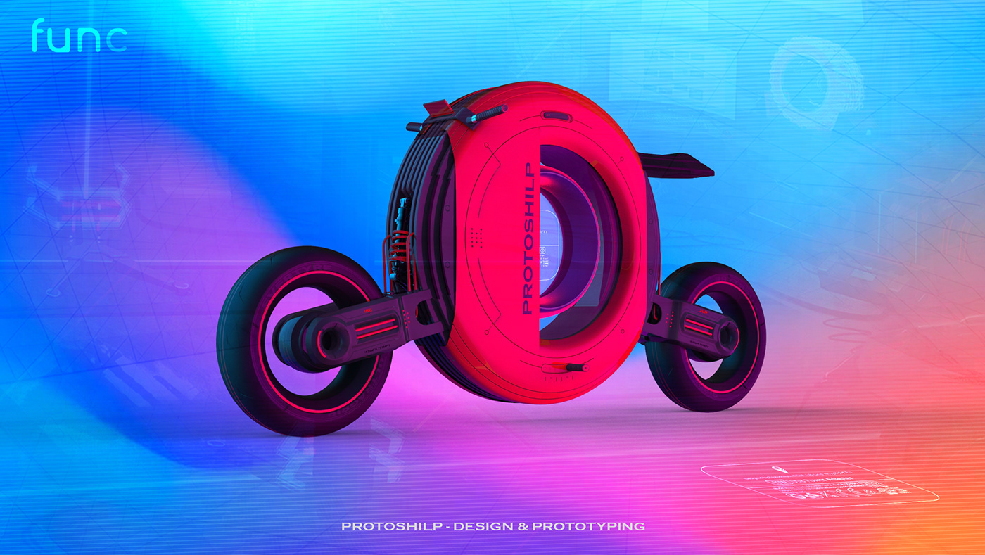 Cyberpunk，Electric，a storage battery car，