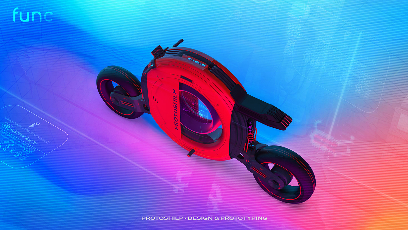 Cyberpunk，Electric，a storage battery car，