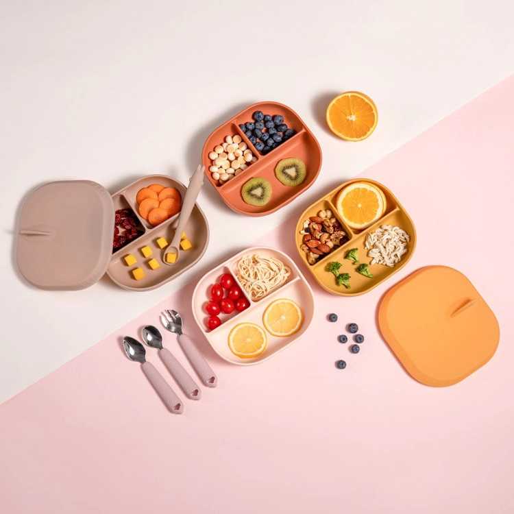 Baby silicone plate，