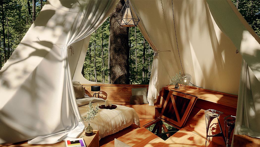 Tent，Airbnb，Tree House，