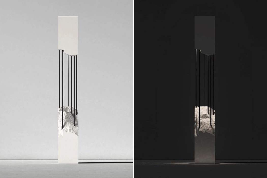 Concrete lamp，Floor lamp，concise，