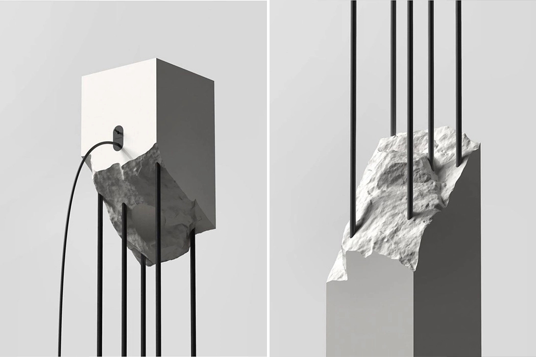 Concrete lamp，Floor lamp，concise，