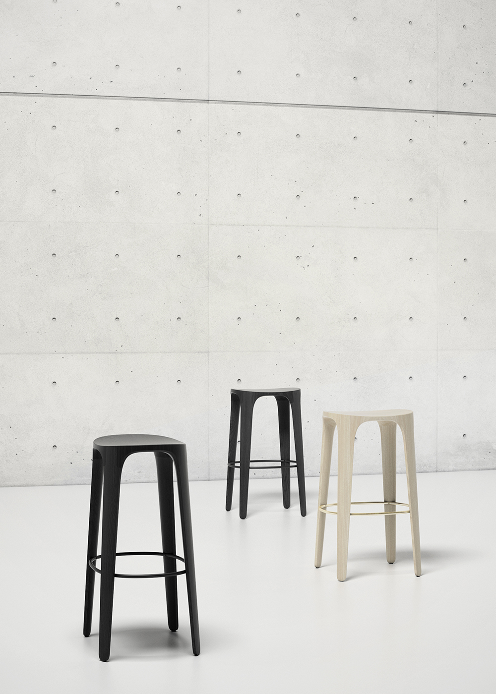 Jueki，stool，Solid wood ash carving，