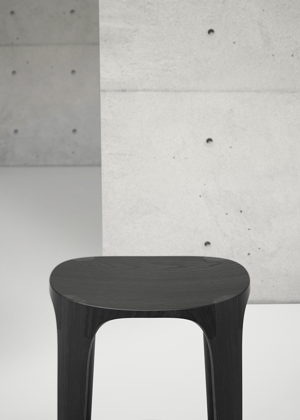 Jueki，stool，Solid wood ash carving，