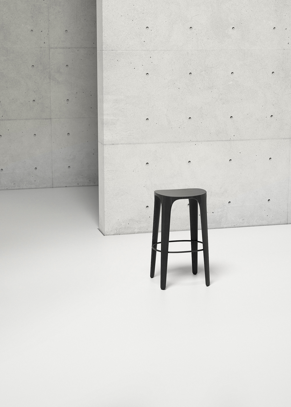 Jueki，stool，Solid wood ash carving，