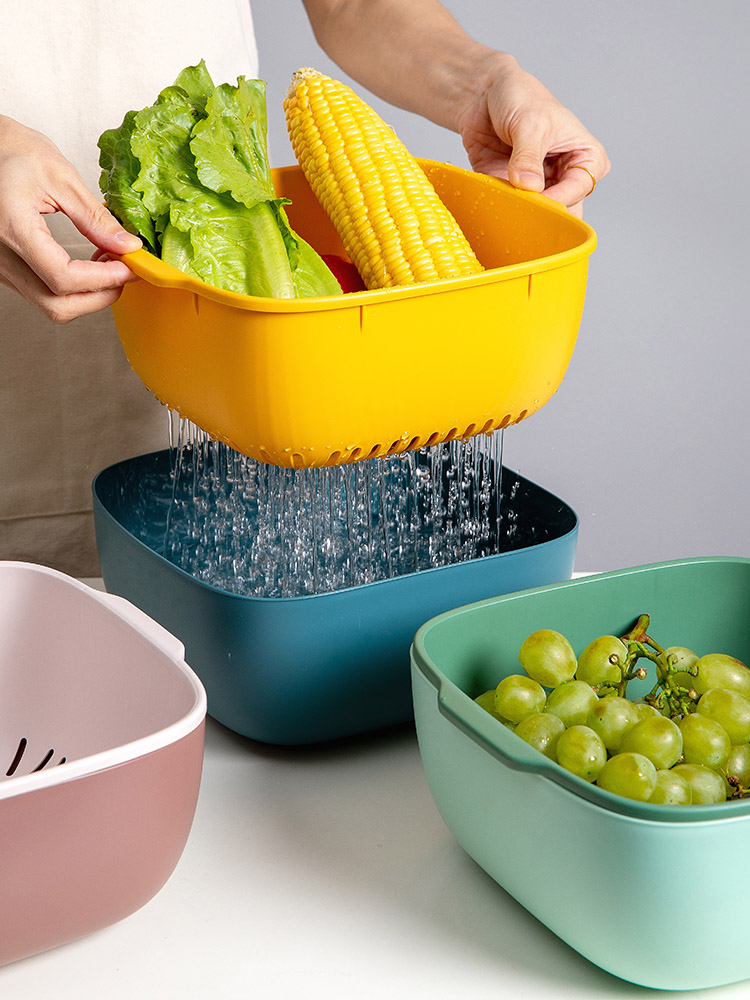 Draining，Vegetable washing basin，Fruit basket，