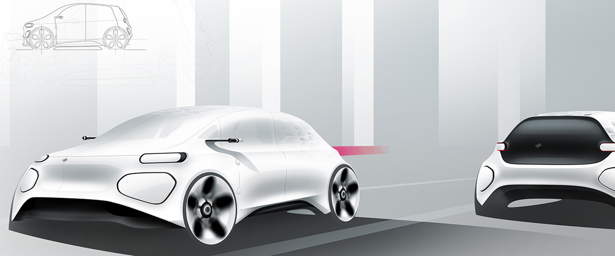 User experience，DLR，automobile，future，Interior design，Hand drawn，