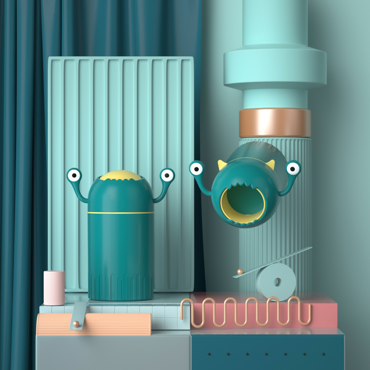 trash can，Appearance design，