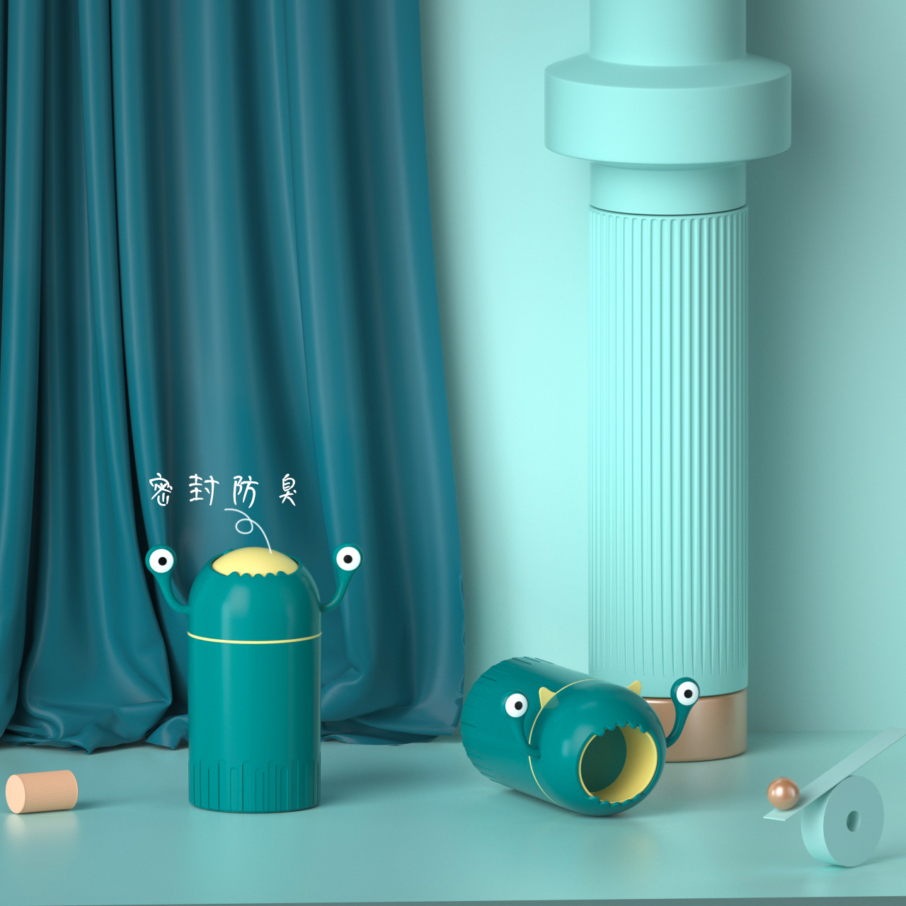 trash can，Appearance design，