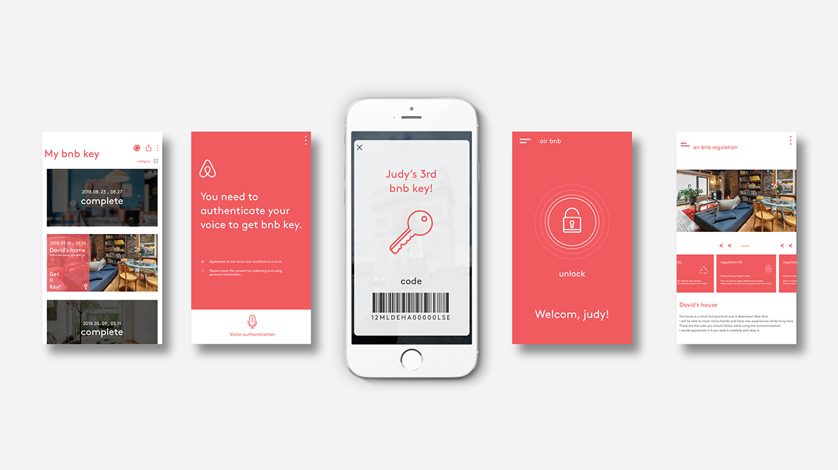 Airbnb，Door lock，handshake，User experience，