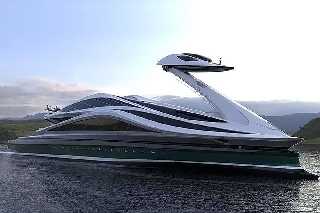 yacht，ship，swan，