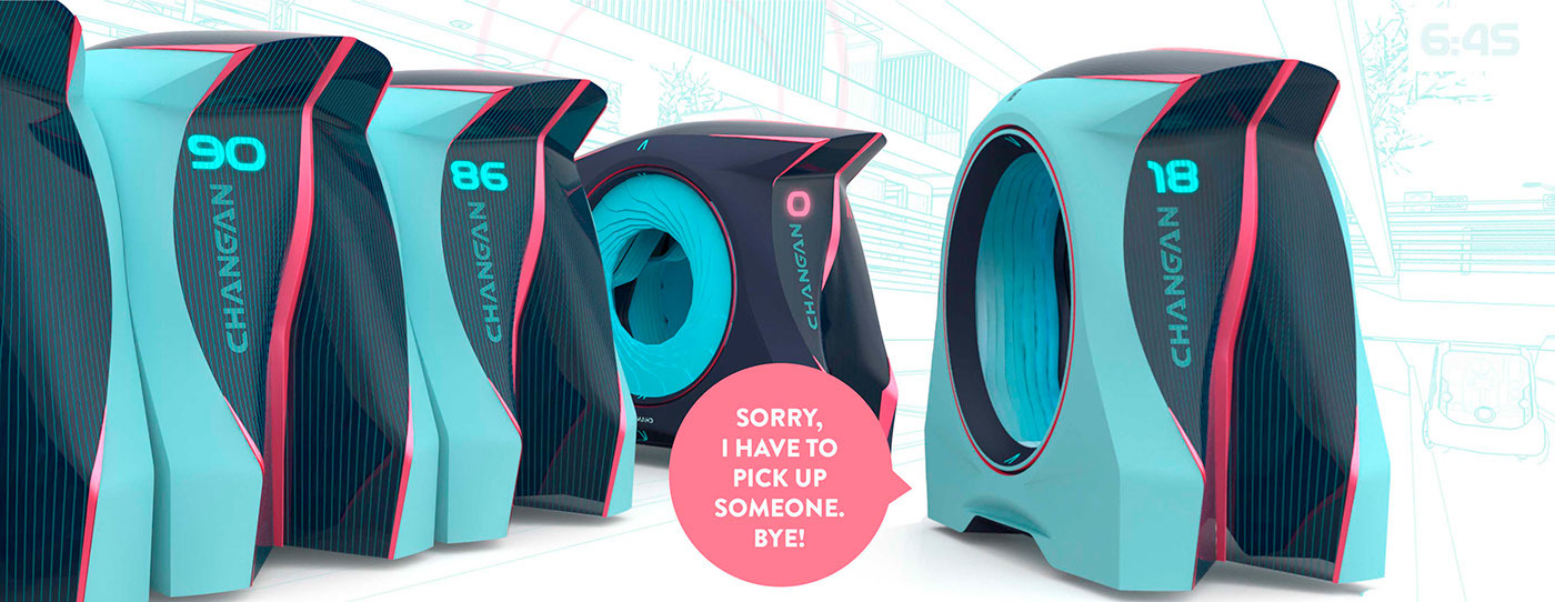 Concept taxi，Whole process demonstration，vehicle，originality，