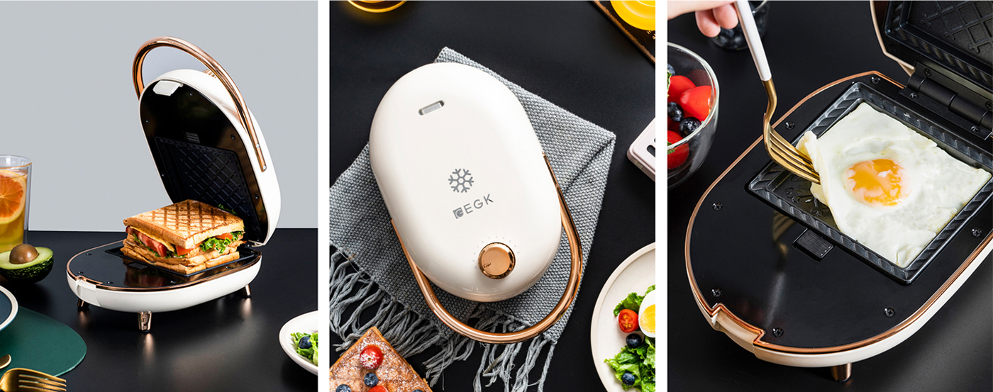 Breakfast machine，Sandwich，Bread machine，Kitchen appliances，Kitchen electricity，household electrical appliances，simple style ，fashion，
