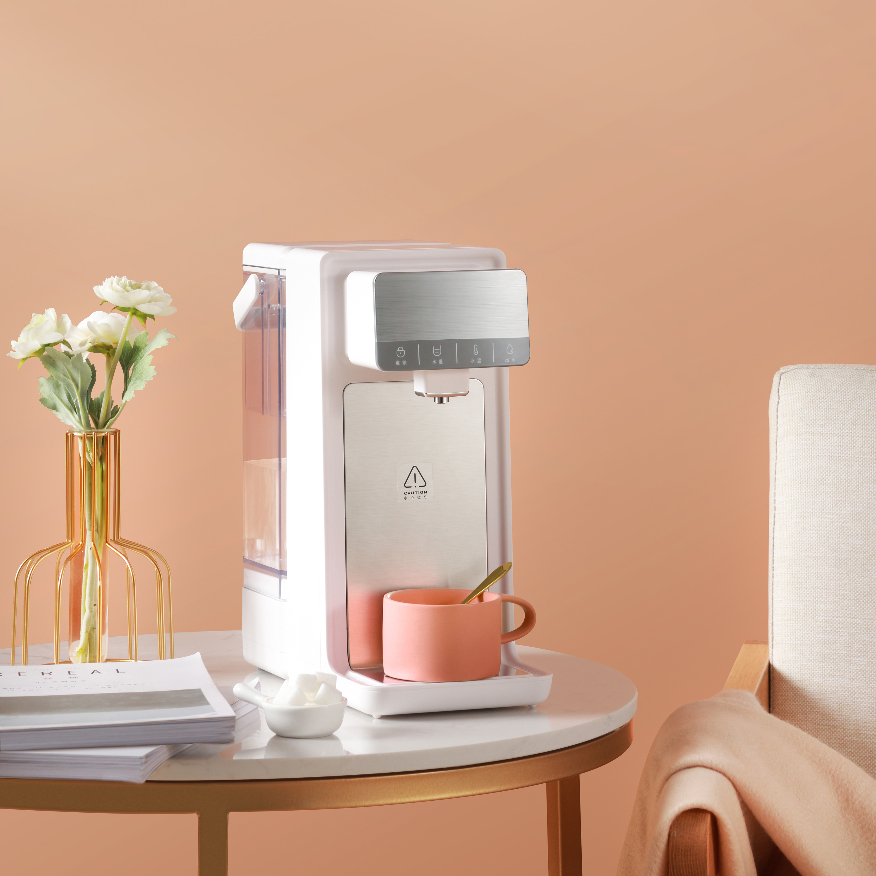 Straight drink machine，Drinking machine，Desktop installation free，Integrated drinking machine，keyshot，Nanfeng industrial design，