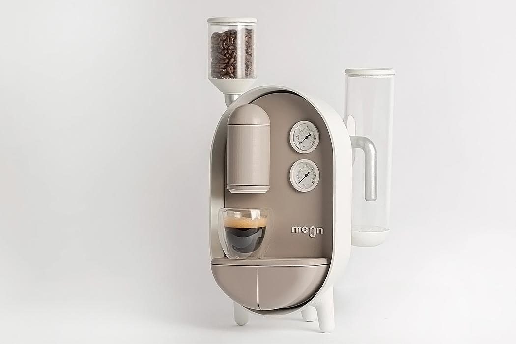 咖啡机，MOON COFFEE MAKER，太空舱形状，