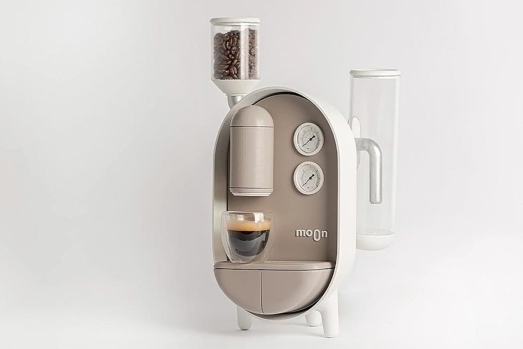 Coffee machine，MOON COFFEE MAKER，Capsule shape，