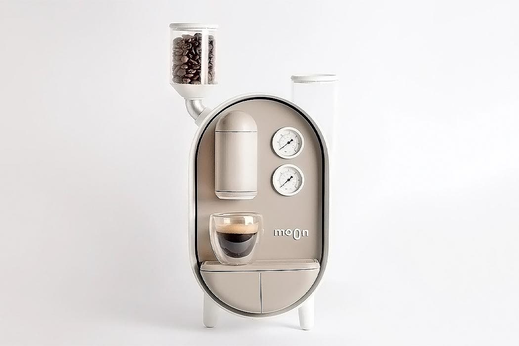 咖啡机，MOON COFFEE MAKER，太空舱形状，