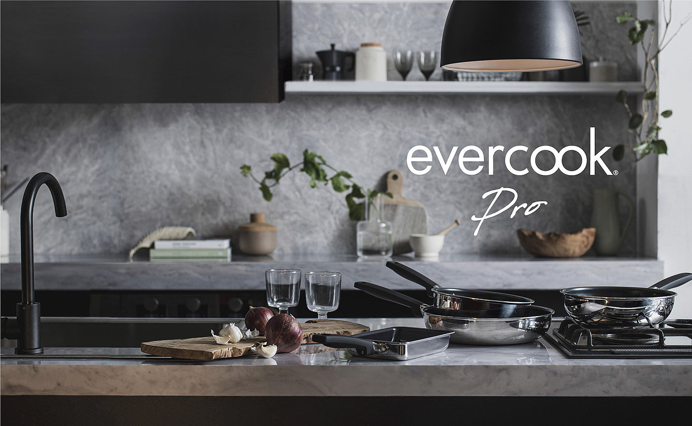 evercook pro，铝，煎锅，烹饪，