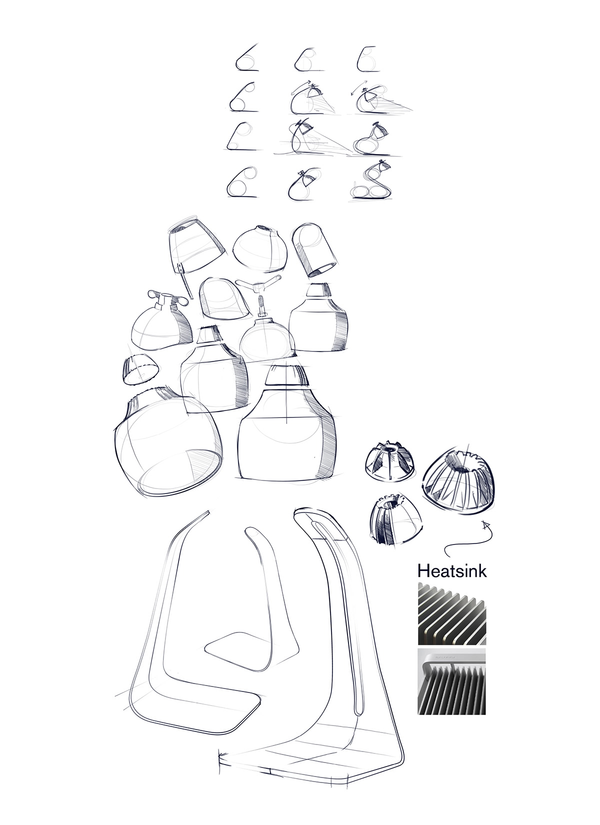 Desk lamp，simple and easy，Easy availability of materials，radiator，