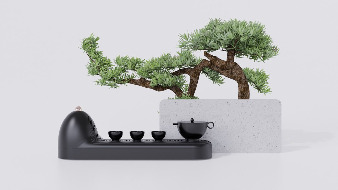 Cultural creativity (tea set, fragrance and landscape lamp)，