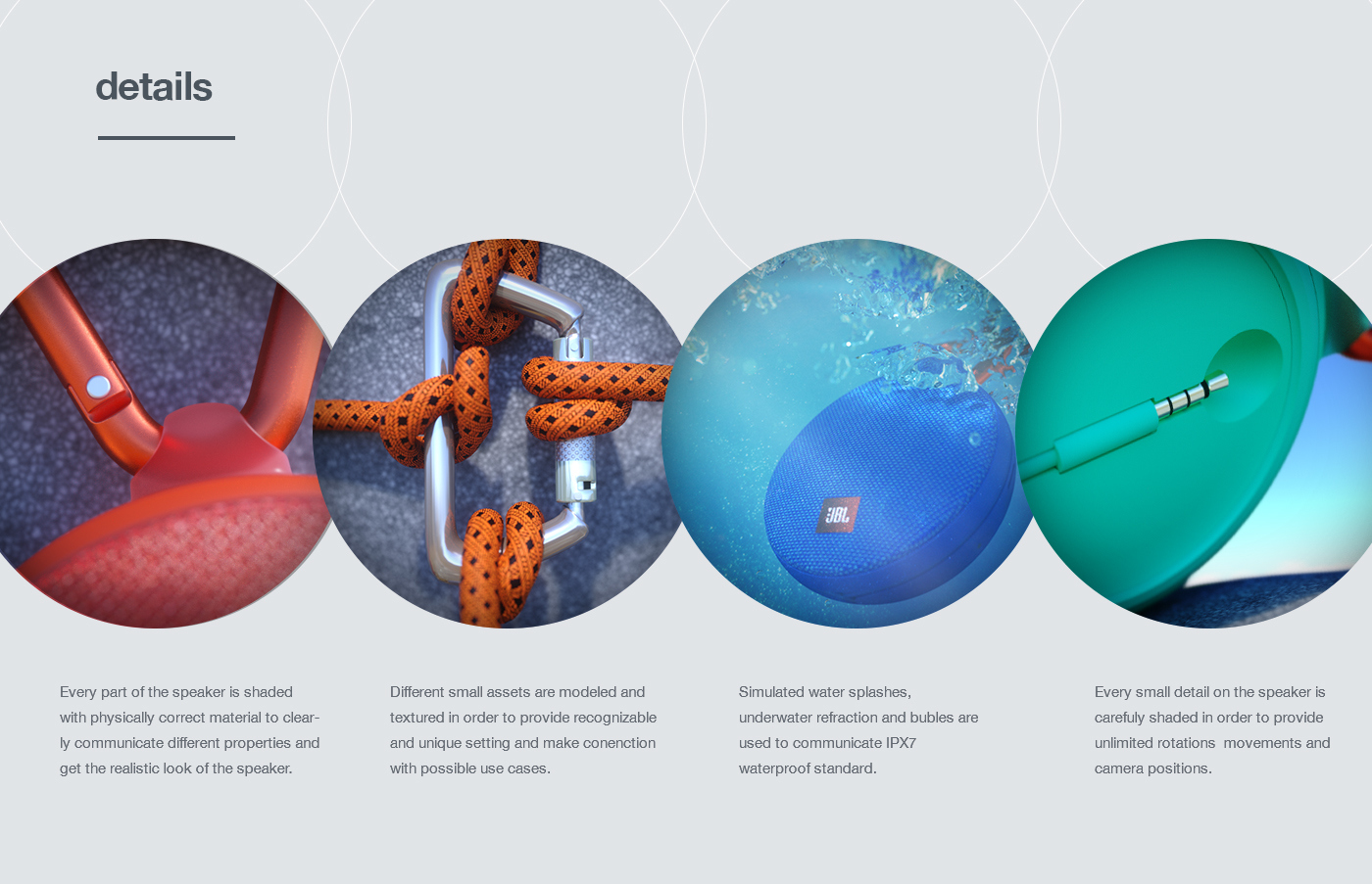 Portable，Wireless speaker，waterproof，Display of design concept，