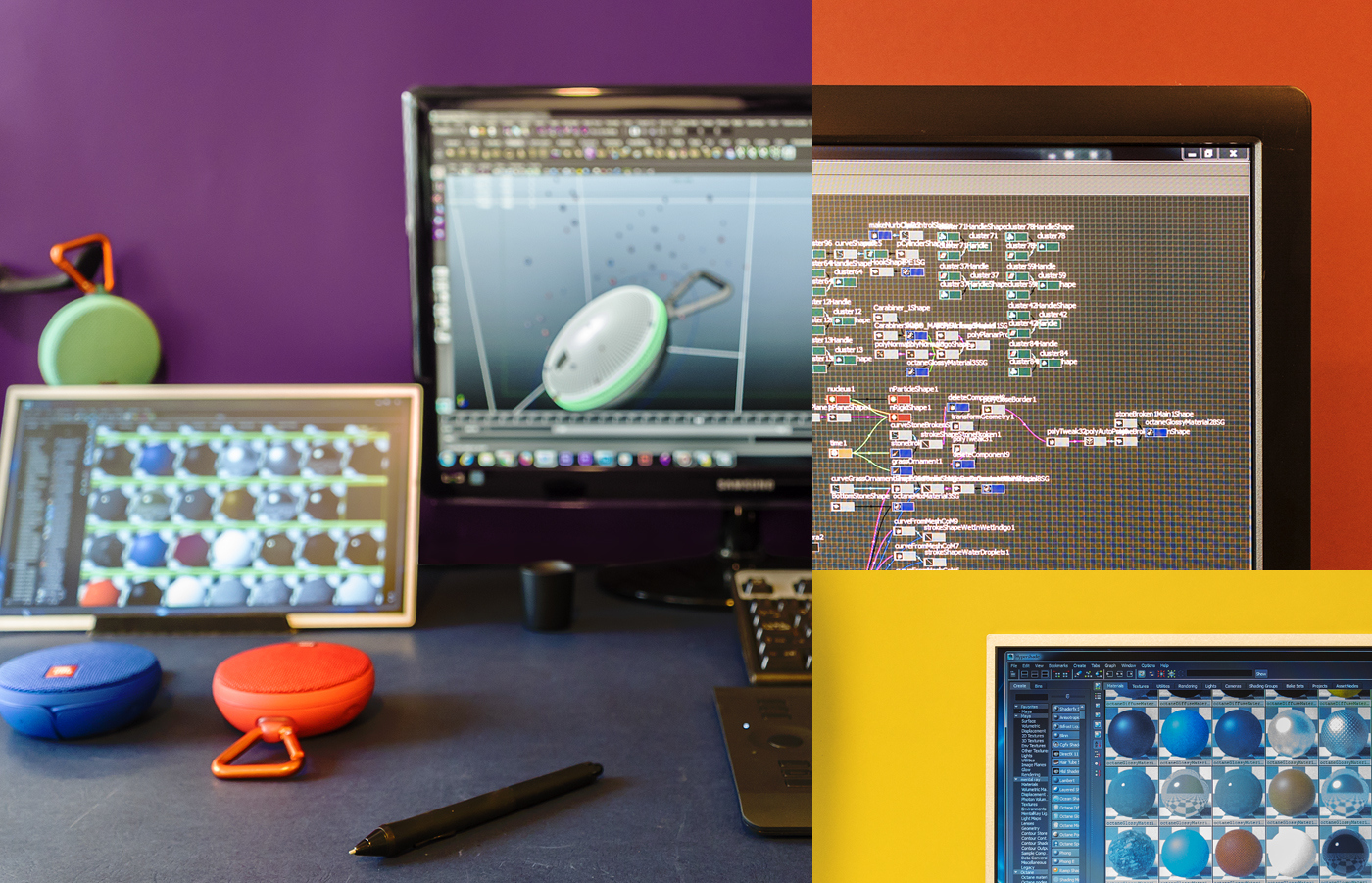 Portable，Wireless speaker，waterproof，Display of design concept，