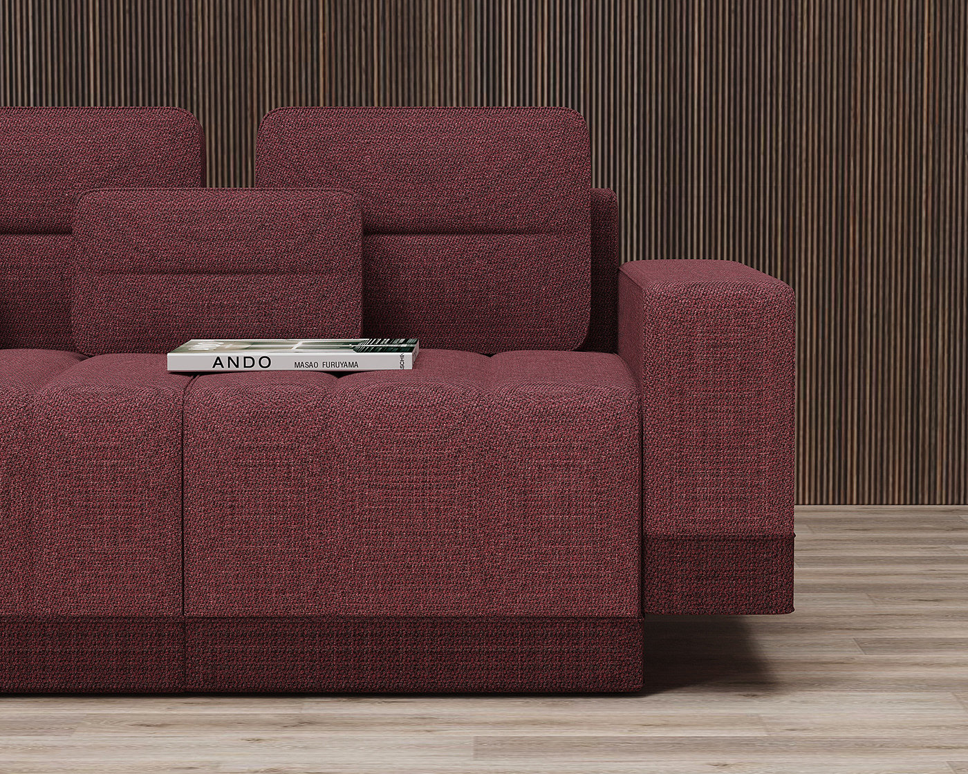 sofa，Haruki Sofa，Furniture home，brown，Suture design，