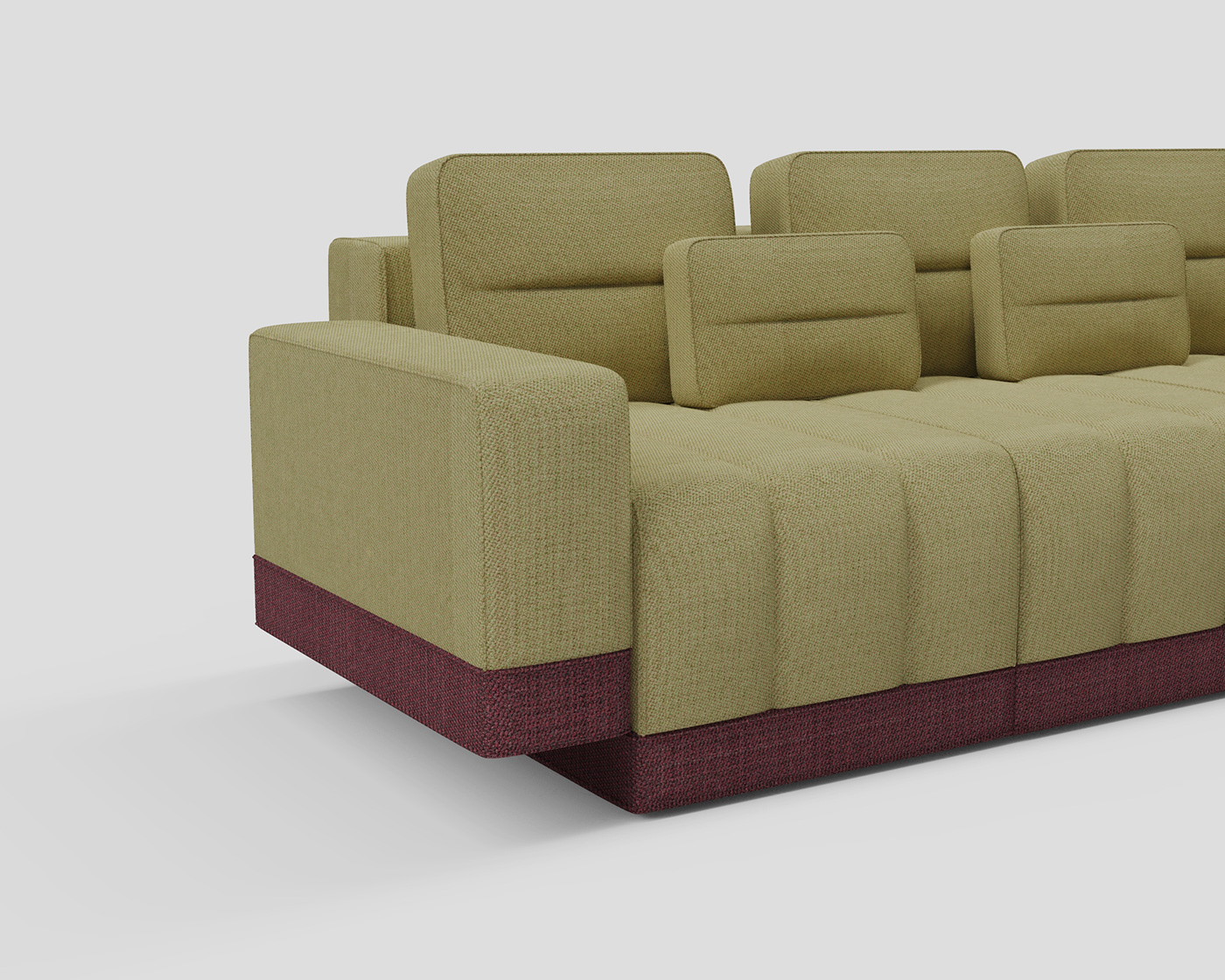 sofa，Haruki Sofa，Furniture home，brown，Suture design，