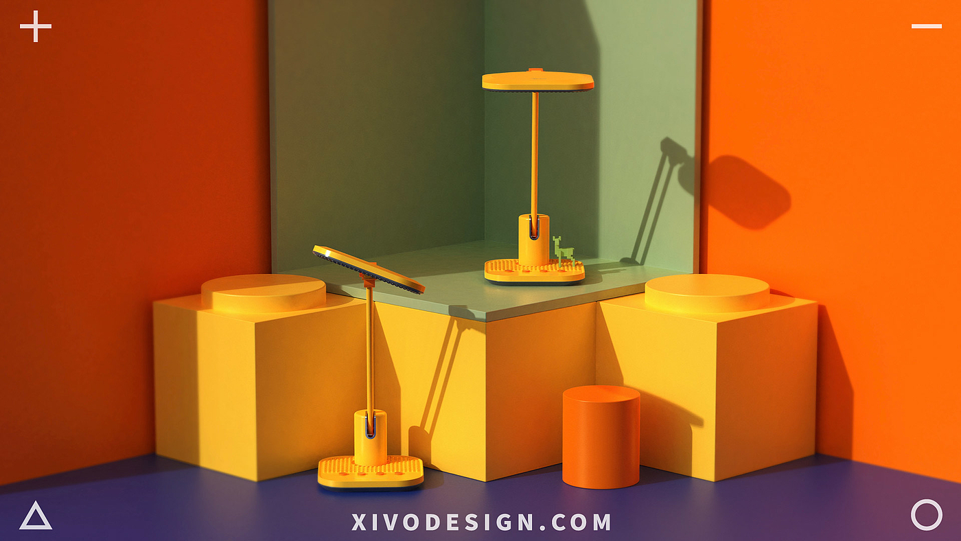 Good simple geometry，Jiajian geometric industrial design，Desk lamp，Children's desk lamp，Table lamp design，Brand rejuvenation，Fun table lamp，Children's desk lamp design，