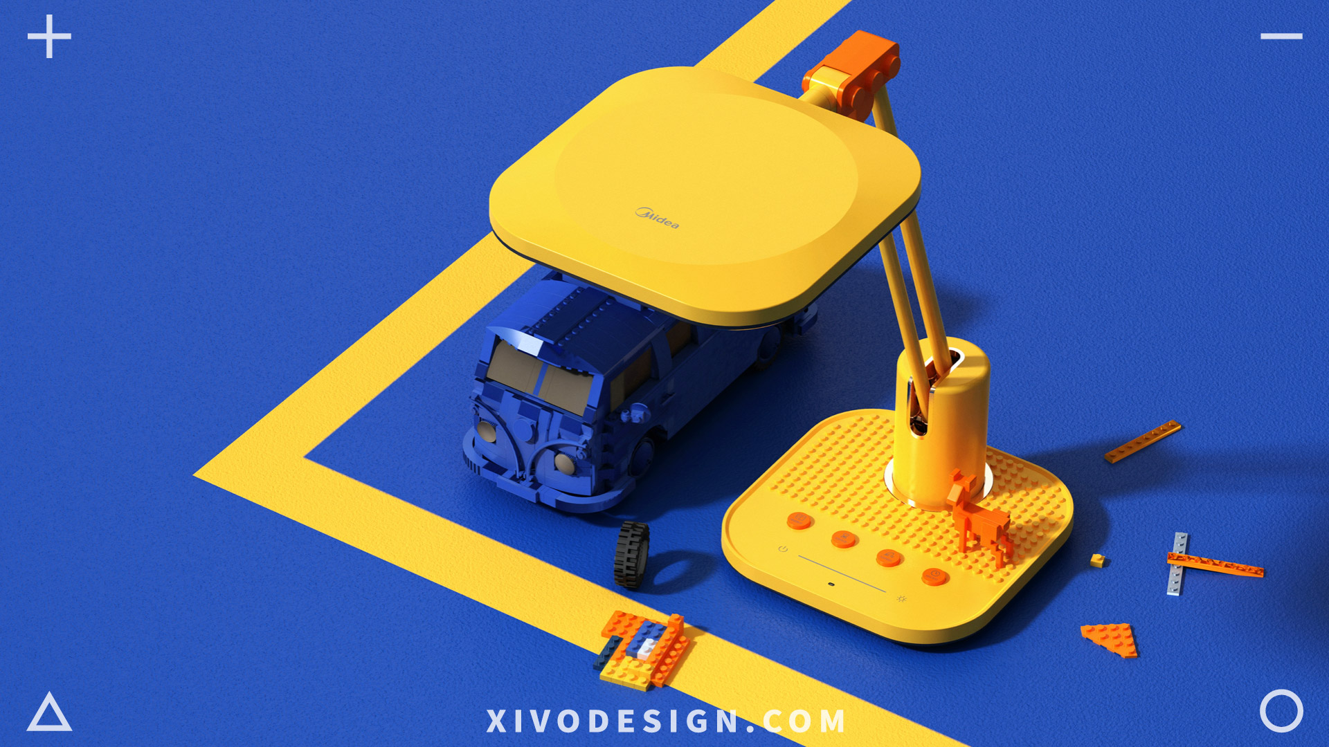 Good simple geometry，Jiajian geometric industrial design，Desk lamp，Children's desk lamp，Table lamp design，Brand rejuvenation，Fun table lamp，Children's desk lamp design，