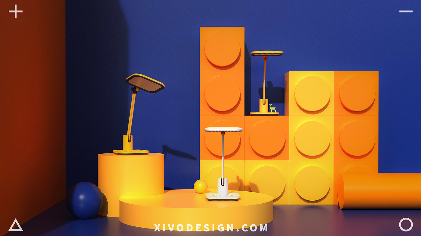 Good simple geometry，Jiajian geometric industrial design，Desk lamp，Children's desk lamp，Table lamp design，Brand rejuvenation，Fun table lamp，Children's desk lamp design，