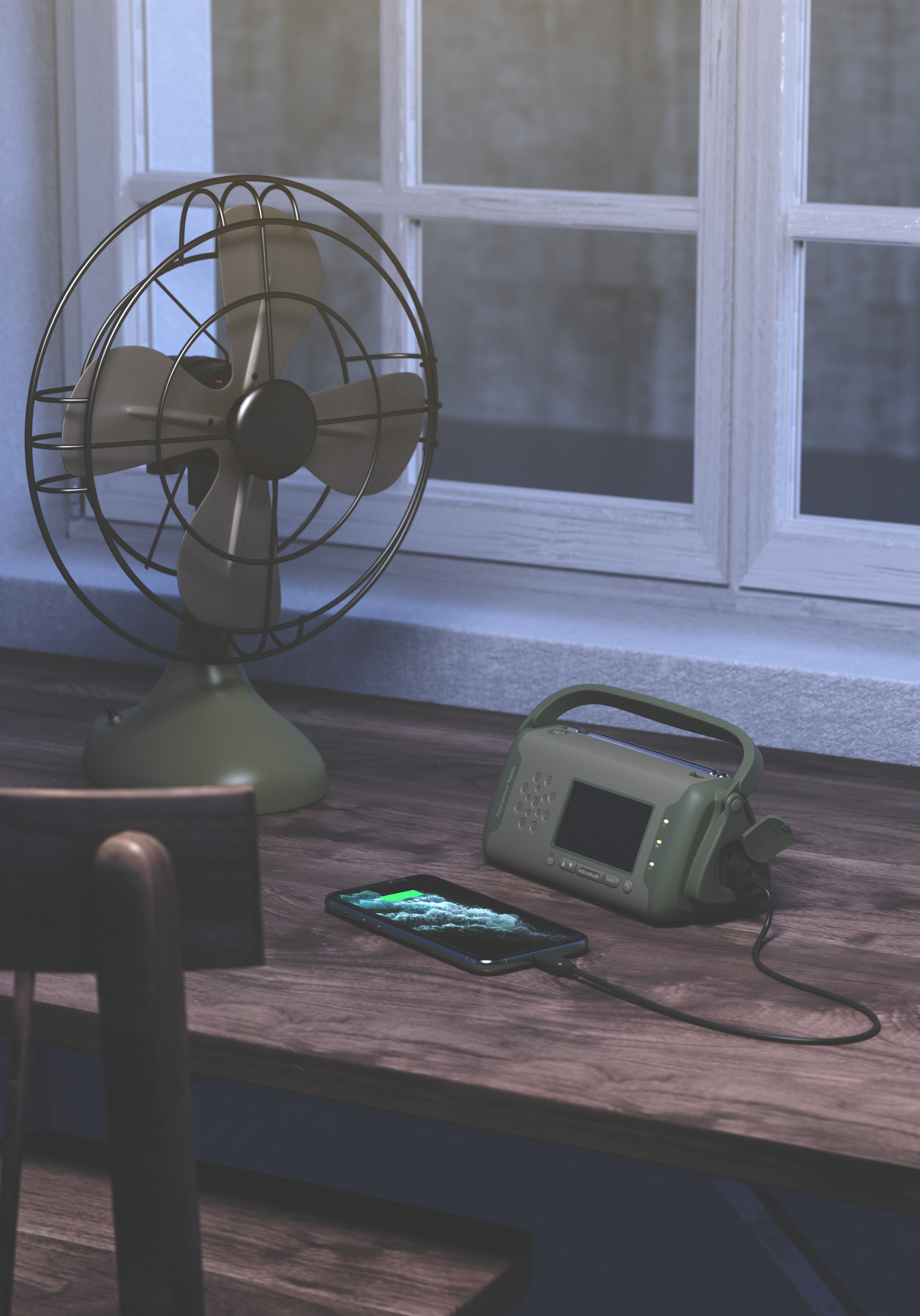 meet an emergency，radio，