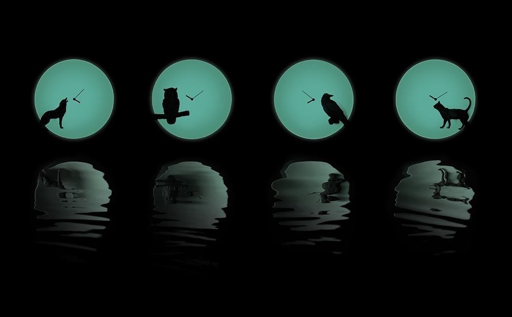 greatly enrich one's mind，moon，Clock，Design，originality，