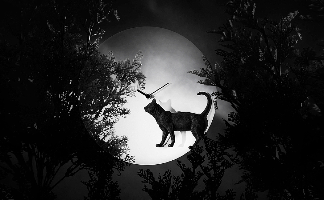 greatly enrich one's mind，moon，Clock，Design，originality，