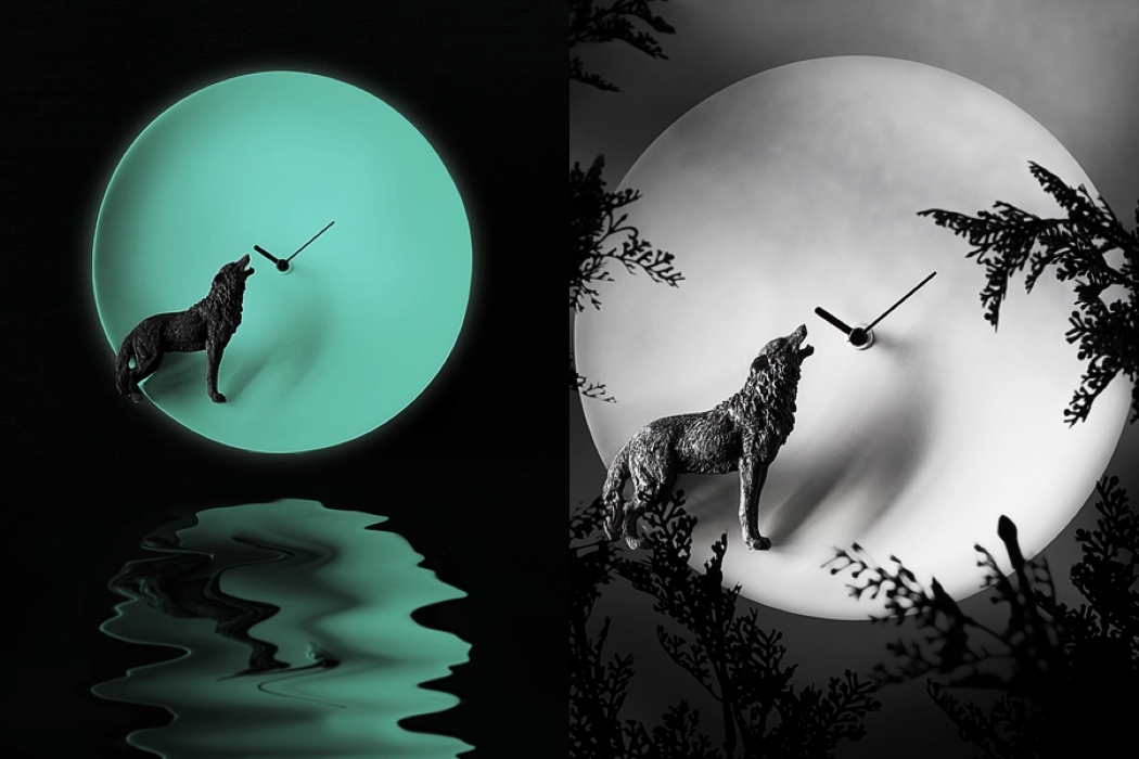 greatly enrich one's mind，moon，Clock，Design，originality，