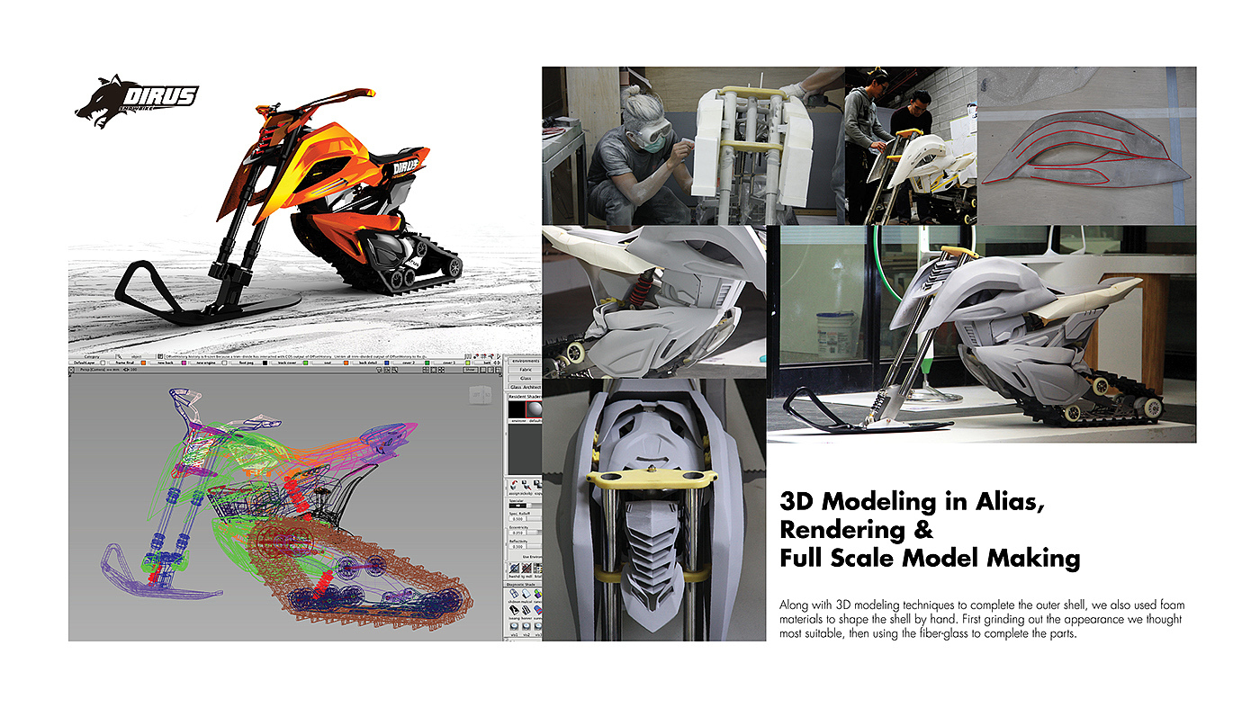 Creative design，Snowmobile，vehicle，