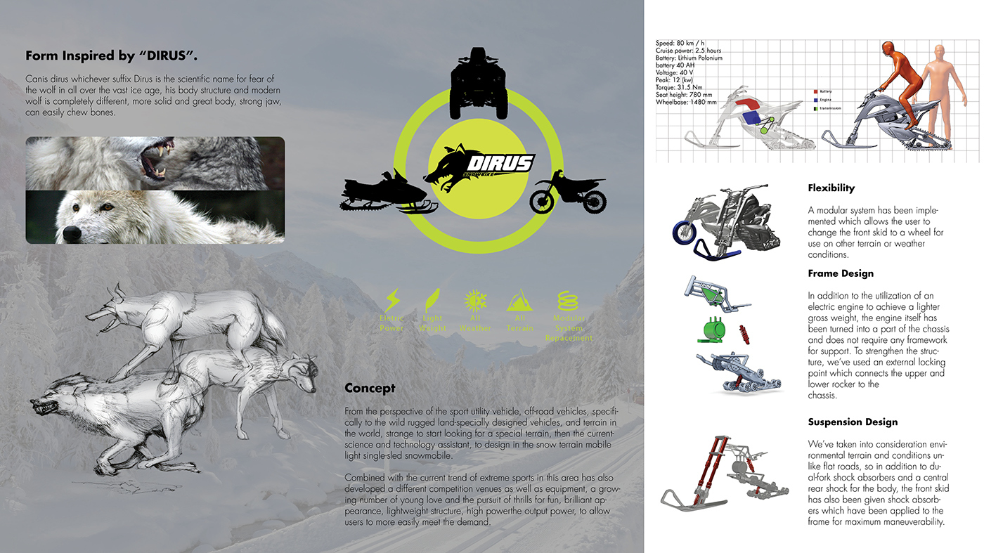 Creative design，Snowmobile，vehicle，