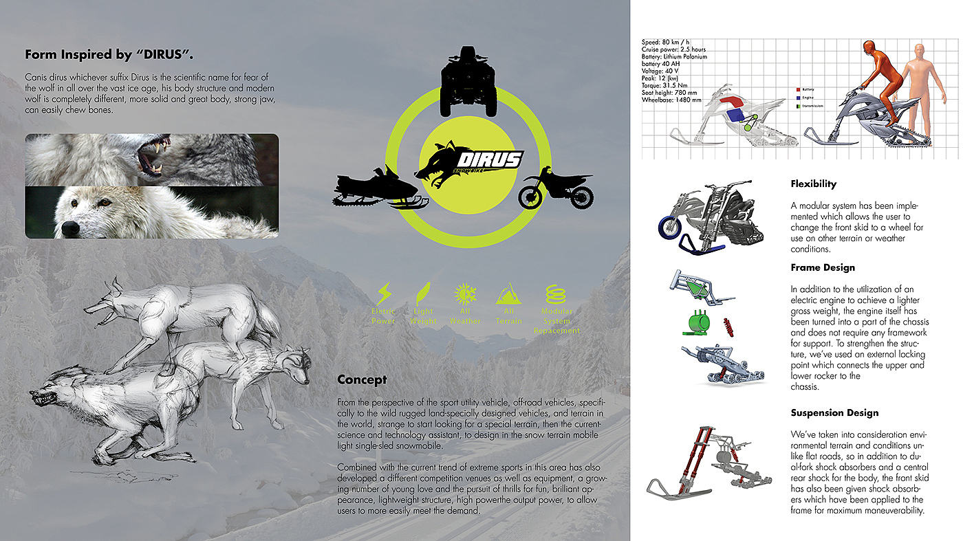 Creative design，Snowmobile，vehicle，