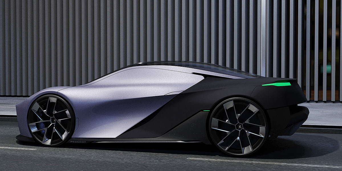 Automobile design，Sports car，PEUGEOT RCZ，Modeling design，modern，