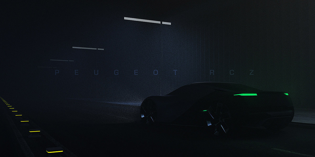 Automobile design，Sports car，PEUGEOT RCZ，Modeling design，modern，