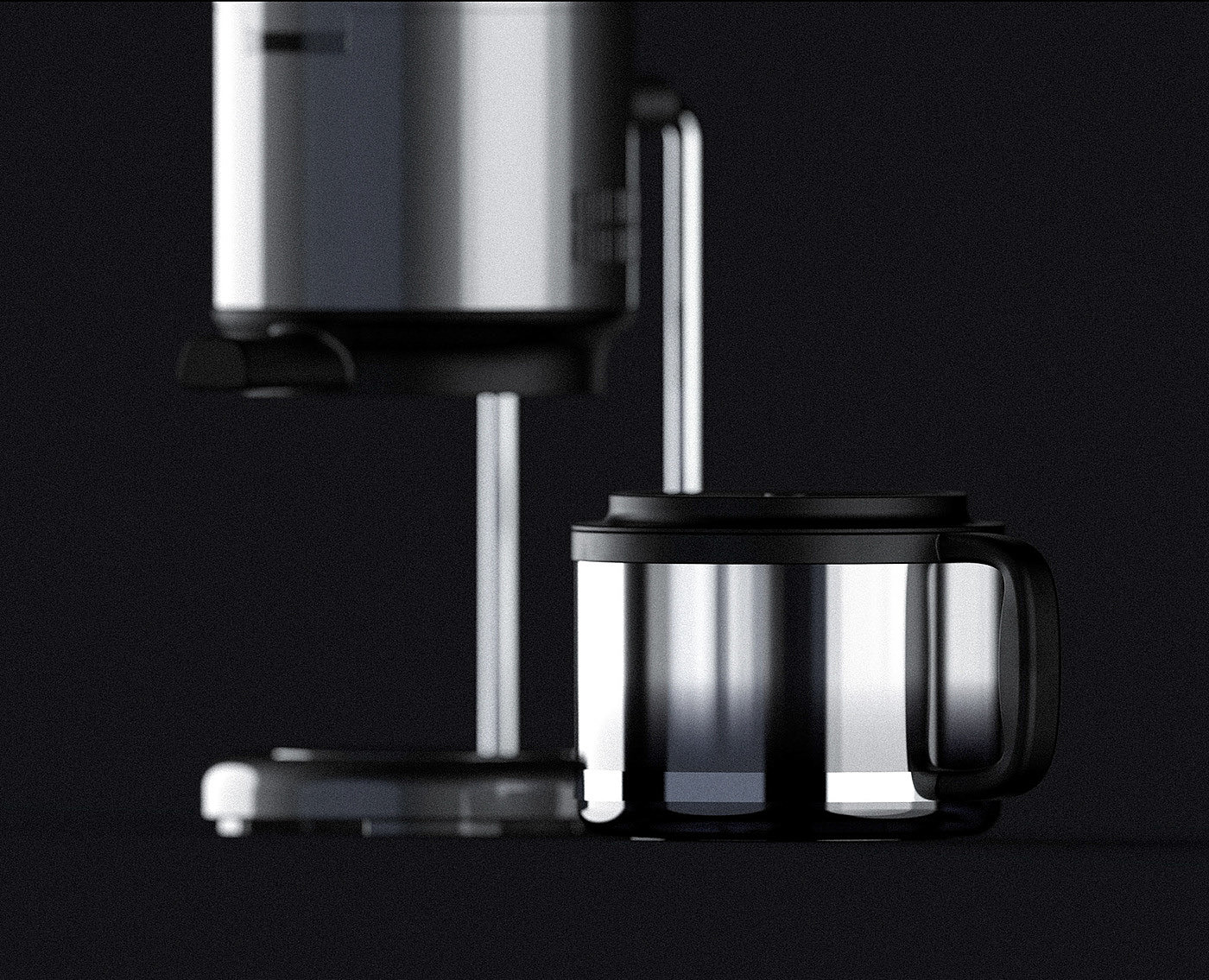 Bolang，Coffee machine，modeling，Render，