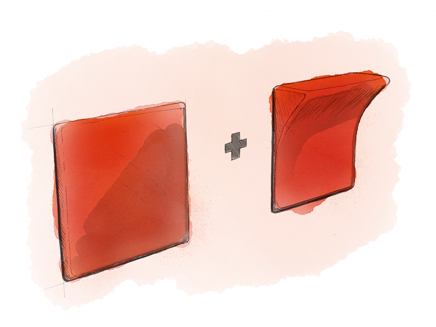 Landing，Side table，wall，