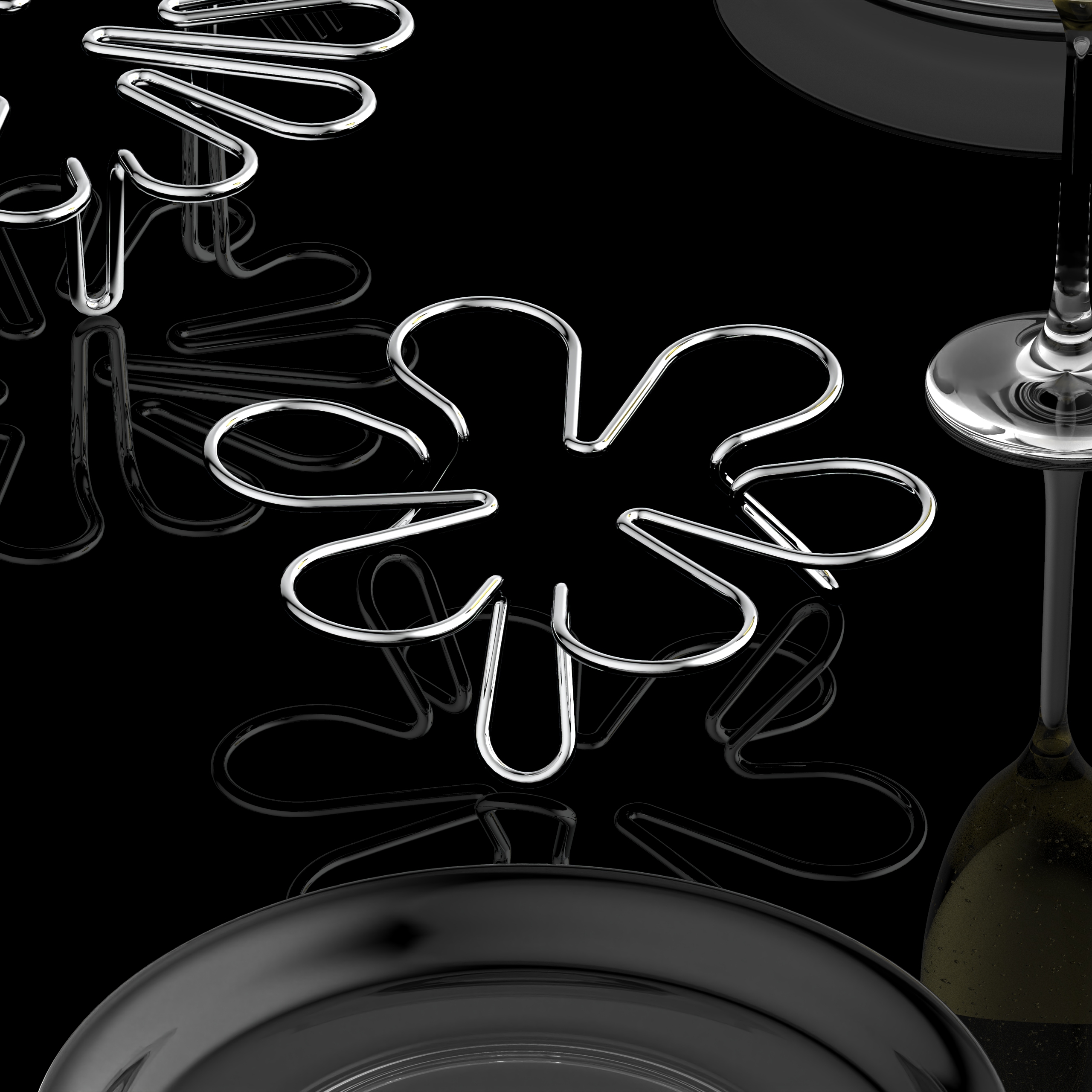 rack，Steamed egg rack，Happy Poetry，gesture，One line fancy steaming rack，