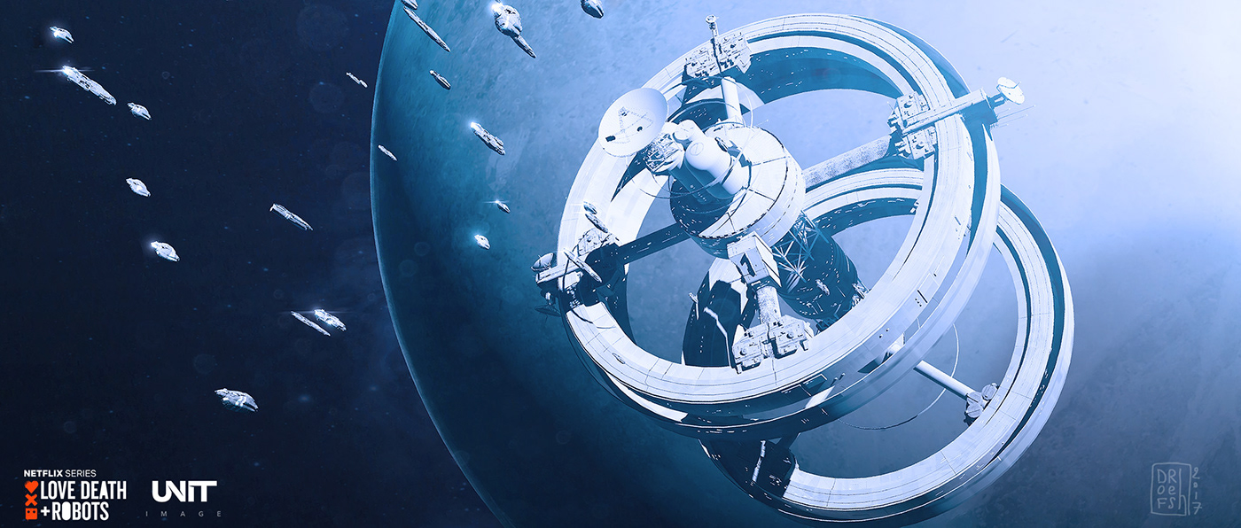 Love Death and Robot，space station，Movies，Alien，