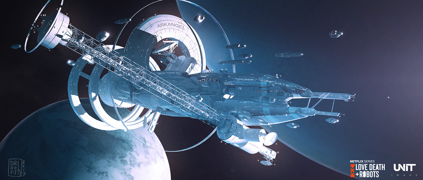 Love Death and Robot，space station，Movies，Alien，