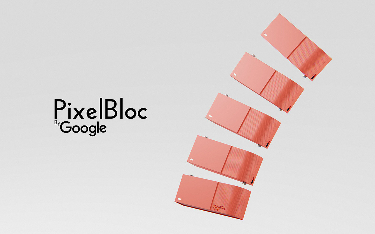 Pixelbloc By Google 智能移动电源概念 为您提供充足的安全感 普象网