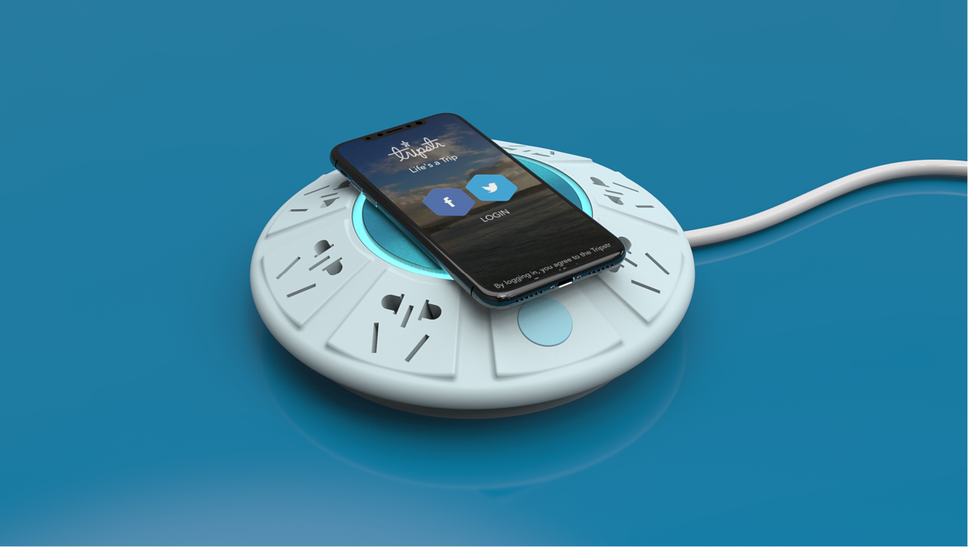 Row and insert，Socket design，Small product design，Wireless charging，
