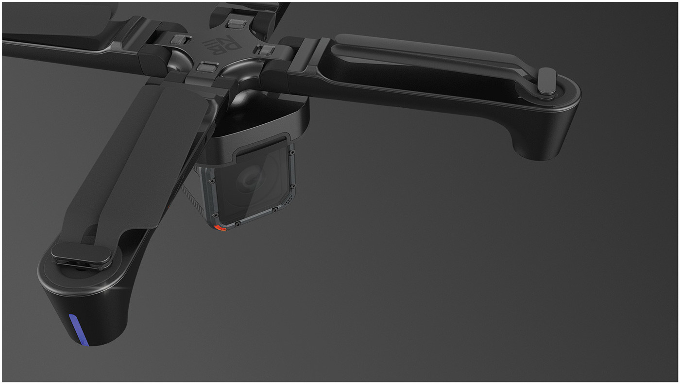 Four wing aircraft，Handheld UAV，Mobile control，Aerial view，Foldable UAV，