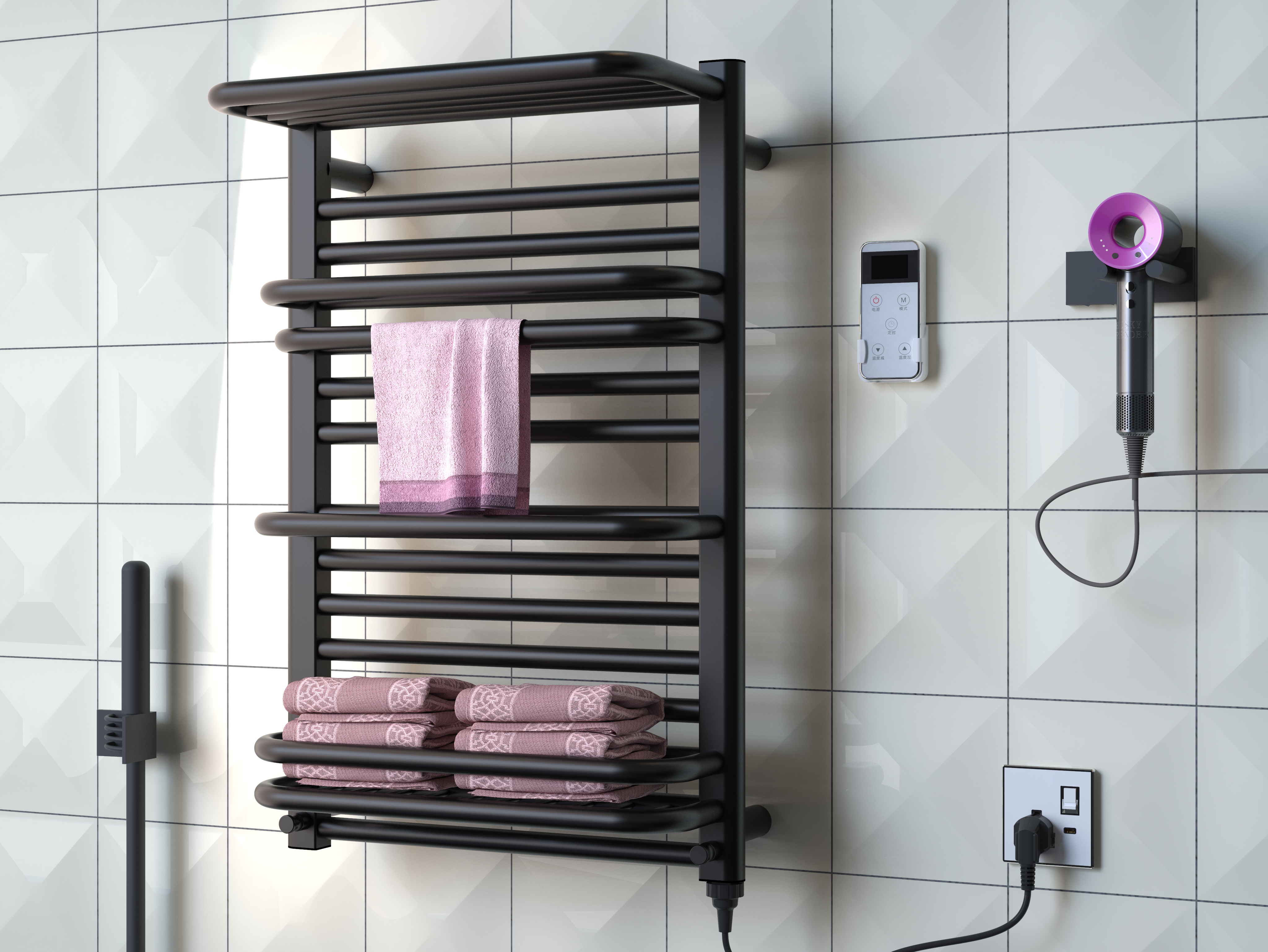keyshot，Render，Towel rack，bathroom，Recently made some renderings that I think are OK，