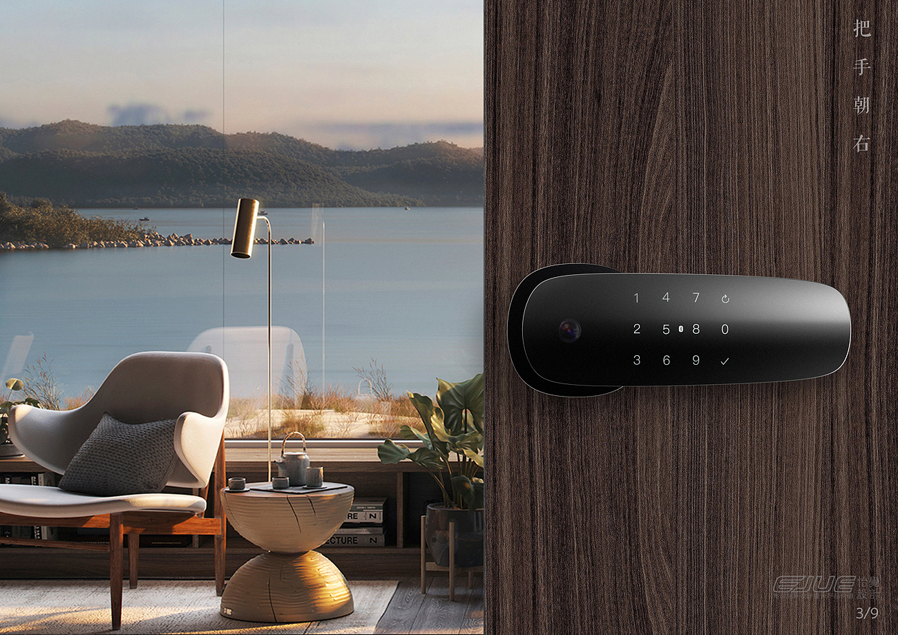 Smart home，Intelligent lock，Fingerprint lock，Door lock，Household products，industrial design，electronic product，Intelligent products，